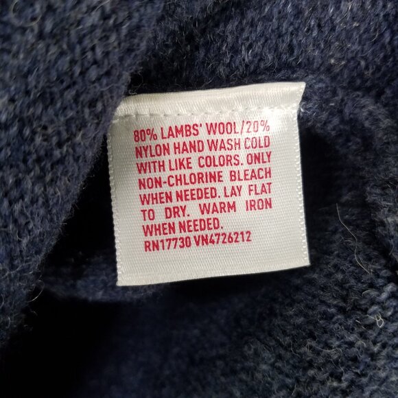 Mossimo Supply Co Sweater Dress Women L Blue Nordic Knit Wool Blend Hoodie Tunic - Picture 10 of 14